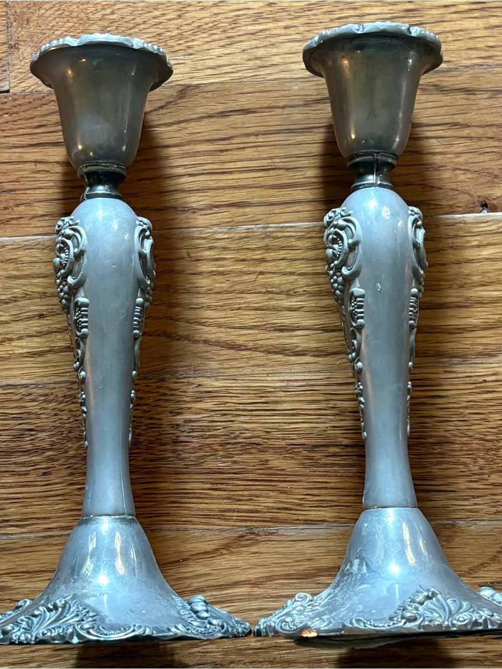 Godinger Silver Art Co. Candlesticks, 20th Century Baroque Pattern, Set of 2